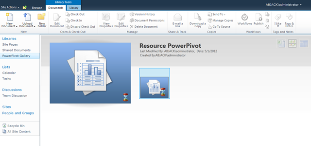 PowerPivot uploaded into SharePoint