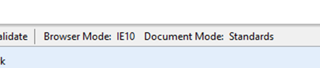Browser mode : IE10