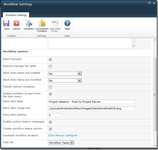 Configure workflow settings