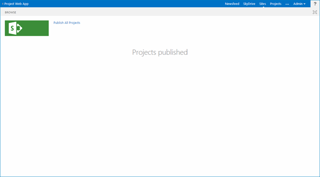 Publish All Projects - Projects Published!