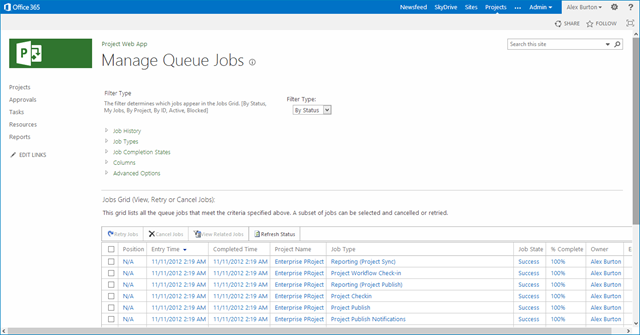 Manage Queue Jobs