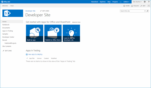 SharePoint Developer Site