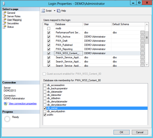 Set Database Permissions