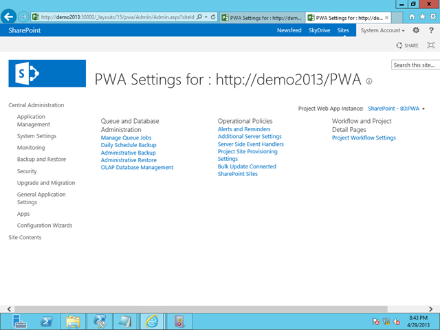 Manage PWA Settings