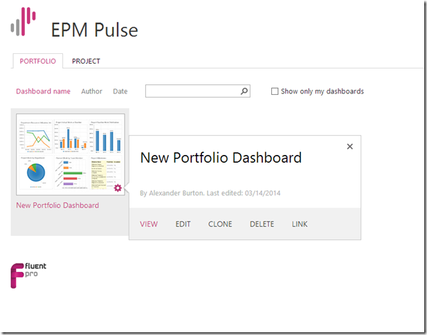 EPM Pulse Dashboards