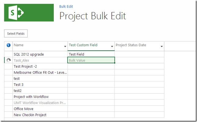 Bulk Edit - Modifying the fields and synchronising back